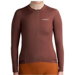 PEPPERMINT - Signature Long Sleeve Jersey - Fietsshirt - Bruin - 85% Polyester, 15% Elastaan