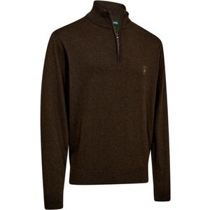 Deerhunter Harrington Knit with 1/2-Zip Merinotrui (Heren |zwart/bruin)