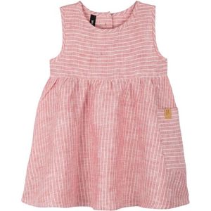 Pure Pure Kids Mini-Kleid Leinen gestreift Jurk (Kinderen |roze)
