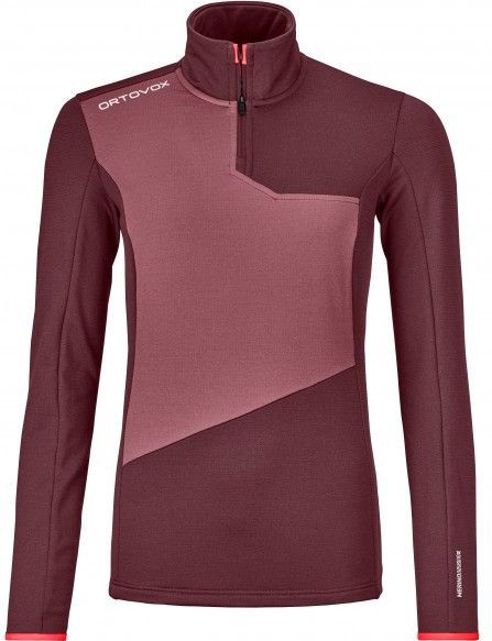 Ortovox - Fleece Light Zip Neck - Fleecetrui - Rood