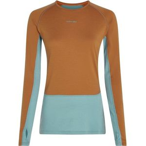 Icebreaker Womens Merino 200 Zoneknit L/S Crewe Merino-ondergoed (Dames |bruin)