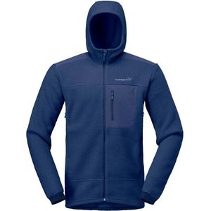 Norrona Trollveggen Warm3 Zip Hood Fleecevest (Heren |blauw)