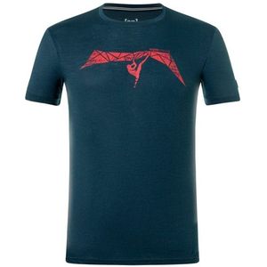 supernatural Traverse Tee Merinoshirt (Heren |blauw)