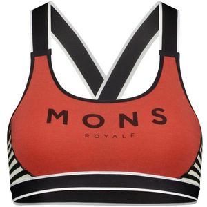 Mons Royale Womens Stella X-Back Bra Sportbeha (Dames |rood)