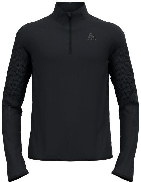 Odlo - Zeroweight Warm 2.0 - Heren Hardlooptrui - Zwart - Halve Rits