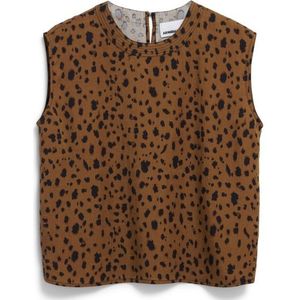 ARMEDANGELS Womens Neraali Leopaa Top (Dames |bruin)