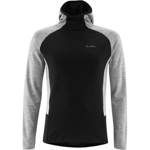 Löffler Hoody Transtex Merino Merinolongsleeve (Heren |zwart/grijs)