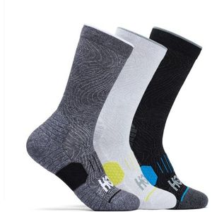 HOKA Crerun Sock 3-Pack Hardloopsokken (grijs)