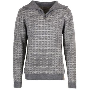 Albmerino Troyer Norweger Wollen trui (Heren |grijs)