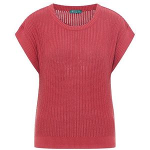Tranquillo Womens Lockeres Strick-Shirt T-shirt (Dames |rood)