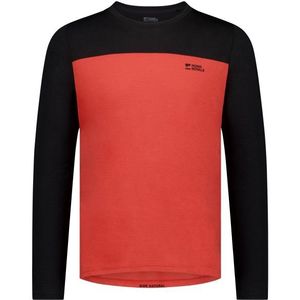 Mons Royale Diversion Merino Bike Jersey L/S Fietsshirt (Heren |rood/zwart)