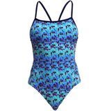 Funkita Womens Single Strap One Piece Badpak (Dames |blauw)