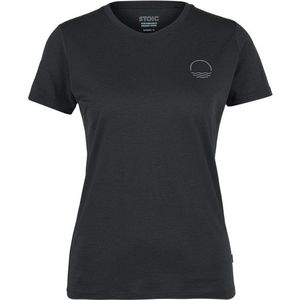 Stoic Womens Merino155 LaholmSt Print T-Shirt Sun Merinoshirt (Dames |zwart)