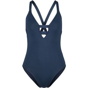 Seafolly Womens Collective Deep V One Piece Badpak (Dames |blauw)