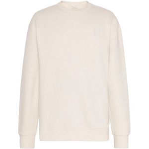 KnowledgeCotton Apparel Heavy Diagonal Structure Sweater Fleecetrui (Heren |wit)