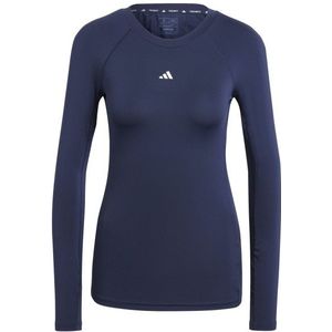 adidas Womens Techfit L/S Training Top Sportshirt (Dames |blauw)