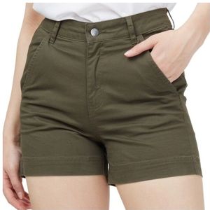 tentree Womens Twill High Waist Short Short (Dames |wit)