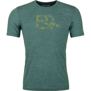 Ortovox 120 Cool Tec Mountain Logo T-Shirt Merinoshirt (Heren |dark pacific blend)