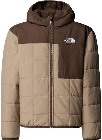 The North Face - Omkeerbare Shasta-jas - Mushroom Grey - Met Capuchon - Voor Jongens