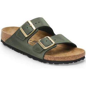 Birkenstock Arizona Oiled Leather Sandalen (olijfgroen)