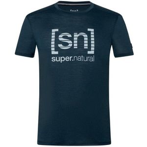 supernatural Grid Logo Tee Merinoshirt (Heren |blauw)