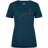 super.natural - W Bergglück T-shirt - Korte Mouwen - Merino Wol - Bergprint