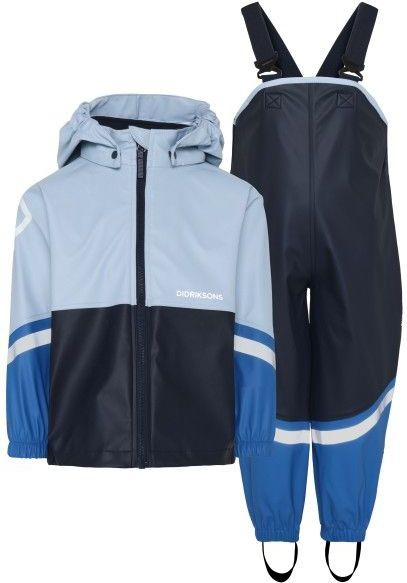 Didriksons - Kids Waterman Set 12 - Regenset - Blauw - Waterdicht
