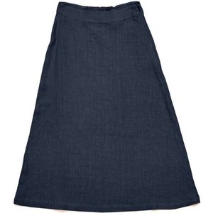 Mazine Womens Linen Midi Skirt Rok (Dames |blauw)