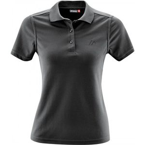Maier Sports Womens Ulrike Poloshirt (Dames |zwart/grijs)