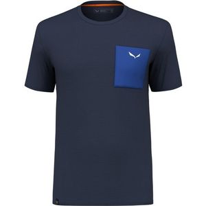 Salewa Pure Logo Pocket AM Sportshirt (Heren |blauw)