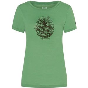supernatural Womens Pine Cone Tee Merinoshirt (Dames |groen)