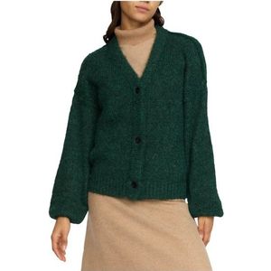 Selfhood Womens Knitted Mohair Cardigan Cardigan (Dames |groen)