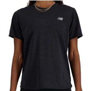 New Balance Womens Athletics S/S Hardloopshirt (Dames |zwart)