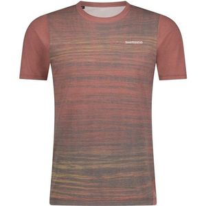 Shimano Spazio Short Sleeves Jersey Printed Fietsshirt (bruin)