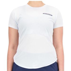 New Balance Womens Graphic Accelerate S/S Top Hardloopshirt (Dames |wit)
