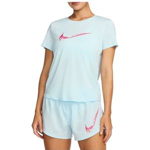 Nike Womens One Swoosh Dri-Fit Shirt Hardloopshirt (Dames |grijs)