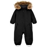 Color Kids - Babys Coverall - Zwart - Waterdicht - Met Capuchon