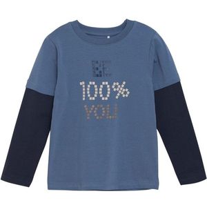 Minymo - Kids T-Shirt L/S No 134003 - Longsleeve - Blauw