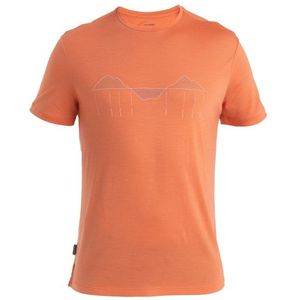 Icebreaker Merino 125 Cool-Lite Sphere III S/S Trail Climb Merinoshirt (Heren |oranje)