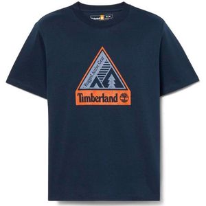 Timberland Outdoor Inspired Front Graphic Tee T-shirt (Heren |blauw)