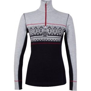 Dale of Norway Womens Moritz Sweater Merinotrui (Dames |grijs/zwart)