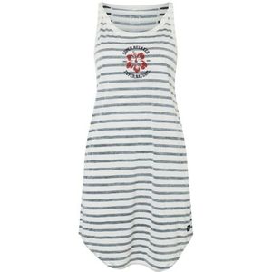 supernatural Womens Relax Hibiskus Stripe Dress Jurk (Dames |grijs/wit)