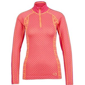 Kari Traa Womens Lekker Halfzip Merino-ondergoed (Dames |rood)