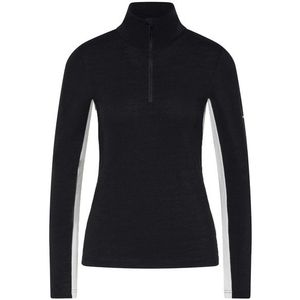 We Norwegians Womens Voss 1/4-Zip Merinotrui (Dames |zwart)