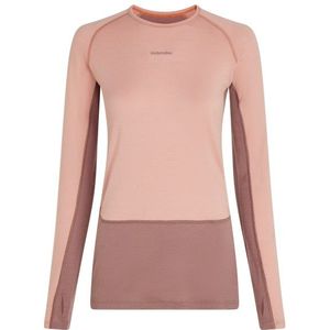 Icebreaker Womens Merino 200 Zoneknit L/S Crewe Merino-ondergoed (Dames |roze)
