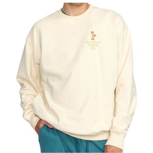 Revolution Printed Crewneck Boards & Fins Trui (Heren |wit)