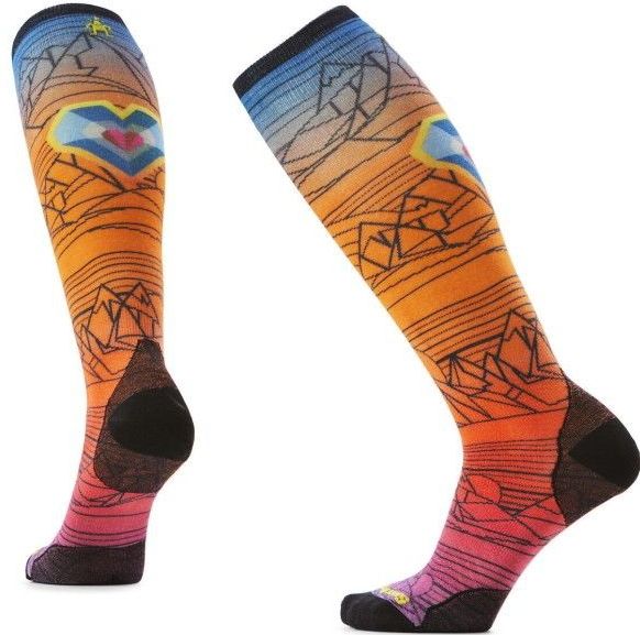 Smartwool - Ski Zero Cushion Geo Peaks Print - Skisokken - Meerkleurig