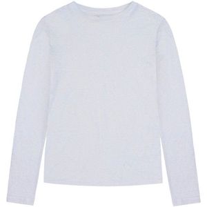 KnowledgeCotton Apparel Womens L/S Linen T-Shirt Longsleeve (Dames |wit)