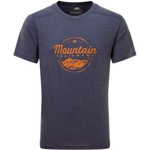 Mountain Equipment Headpoint Script Tee Sportshirt (Heren |blauw/grijs)