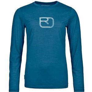 Ortovox Womens 150 Cool Mountain Silhouette L/S Merinoshirt (Dames |blauw)